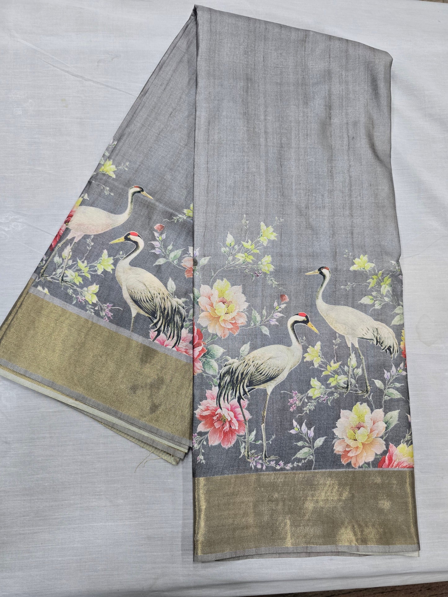 Tussar Digital Printed Sarees