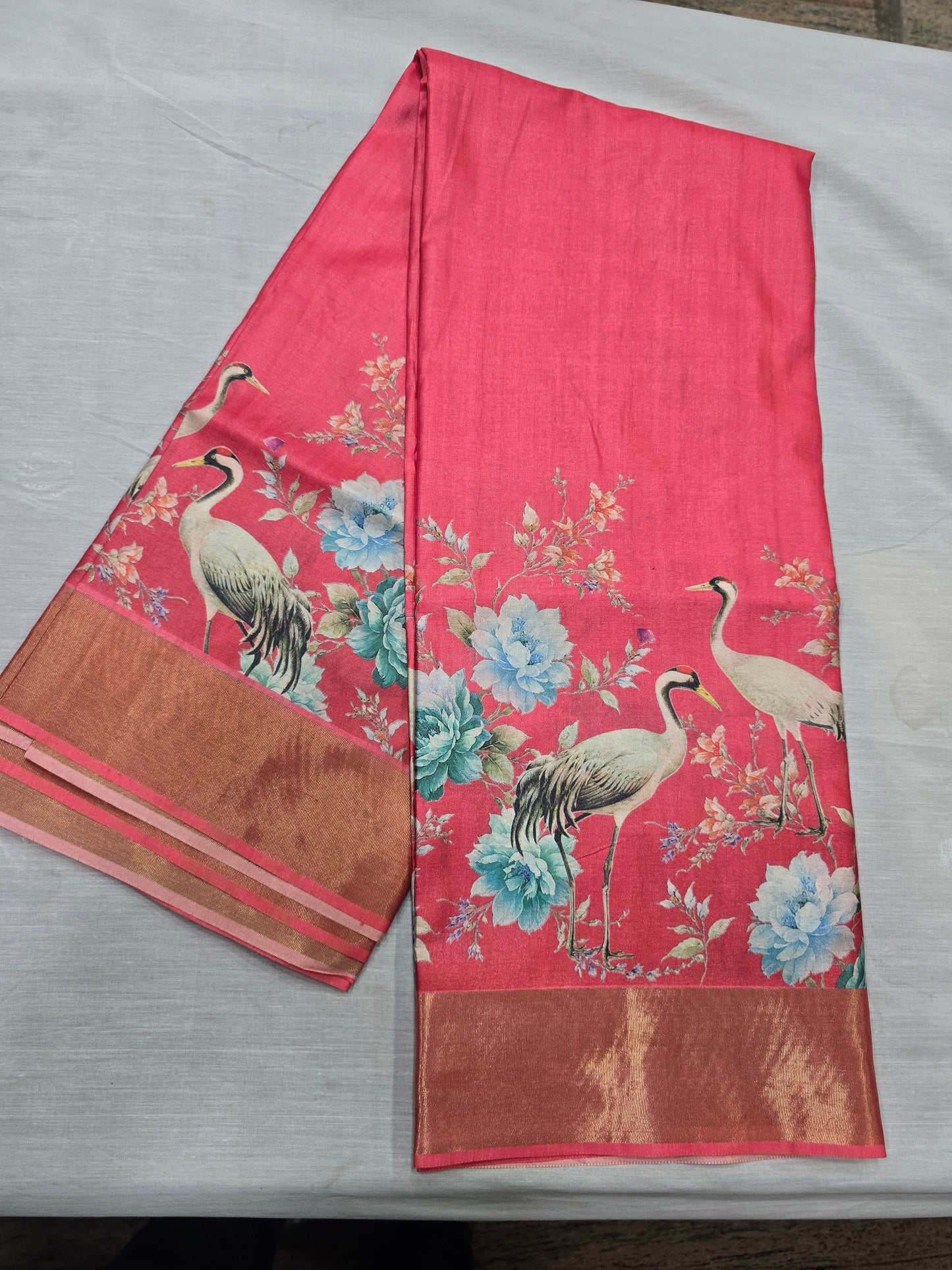 Tussar Digital Printed Sarees
