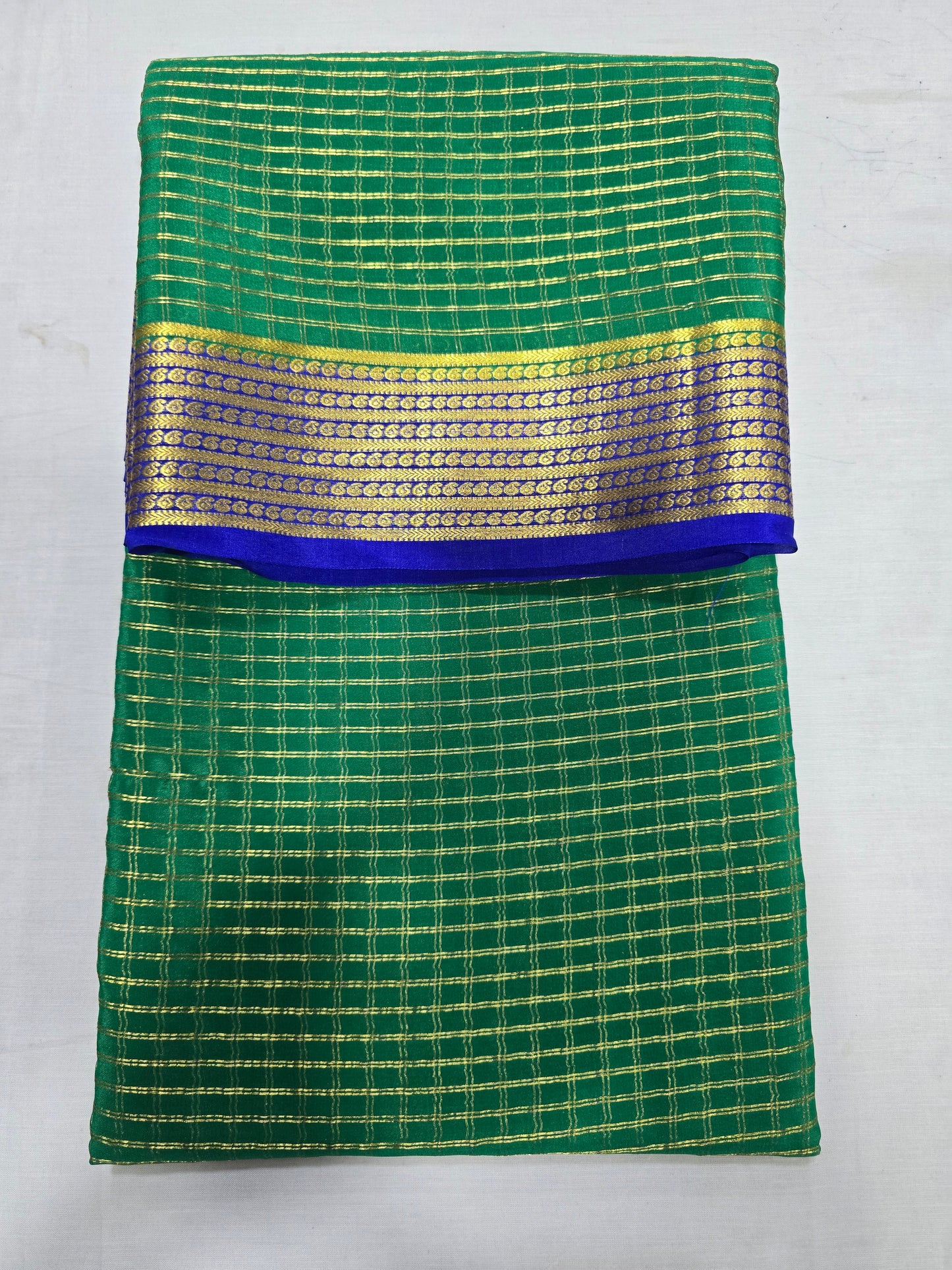 Pure Mysore Silk With Checks