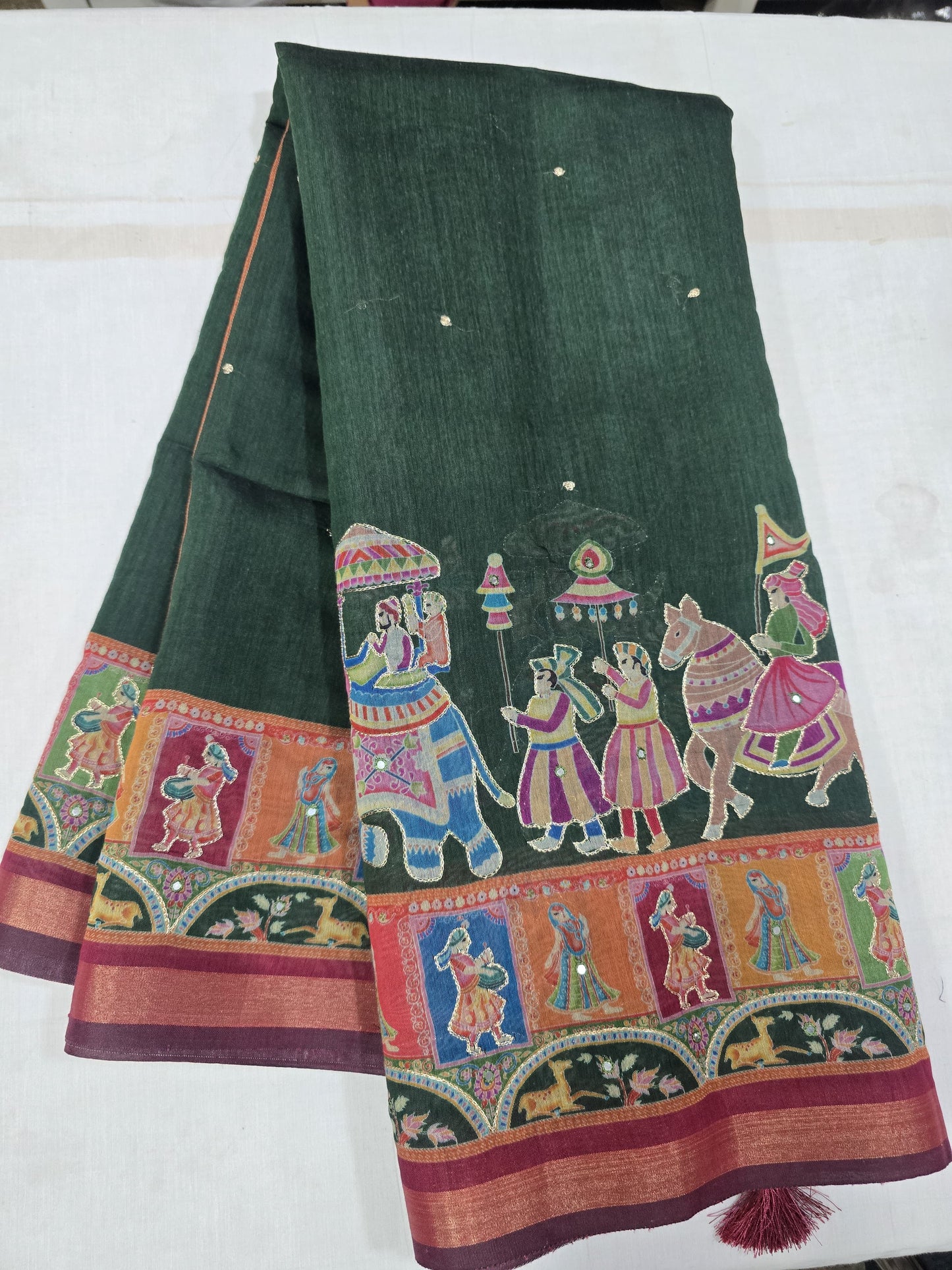 Pure Chanderi Work Saree