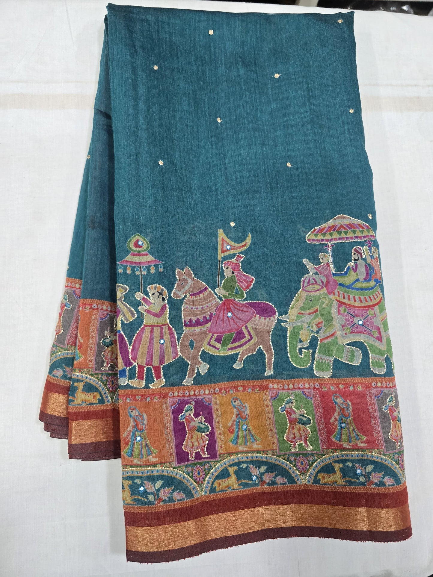 Pure Chanderi Work Saree