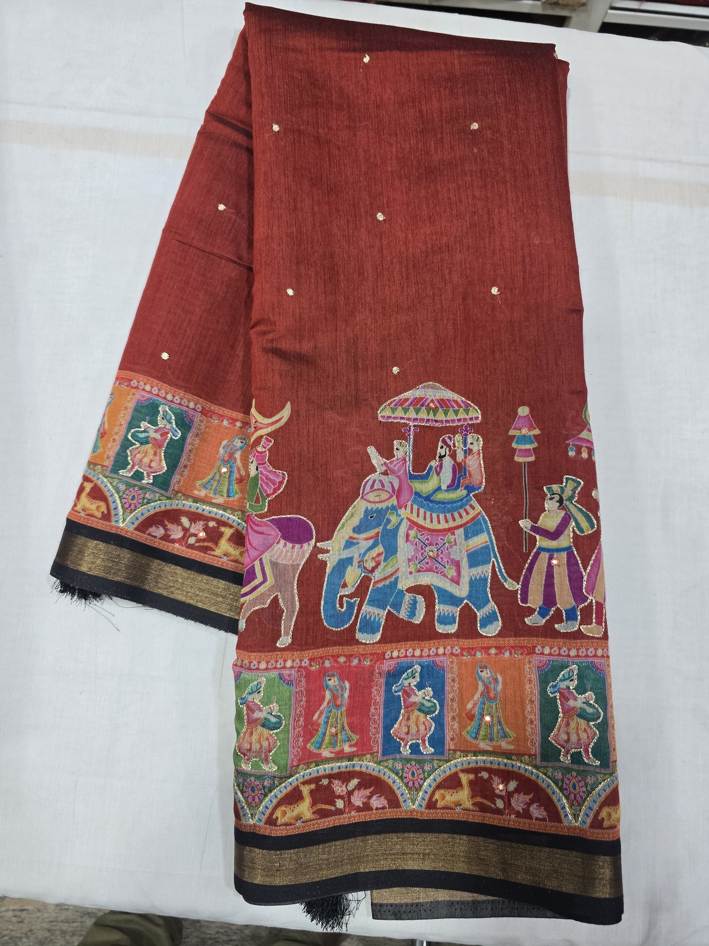Pure Chanderi Work Saree