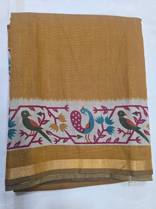 Pure Chanderi Work Saree