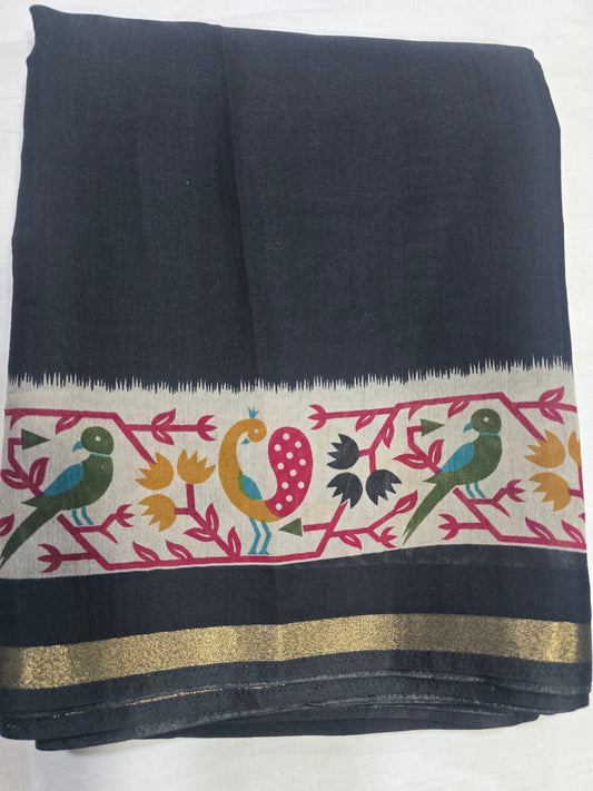 Pure Chanderi Work Saree