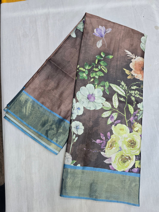 Tussar Digital Printed Sarees