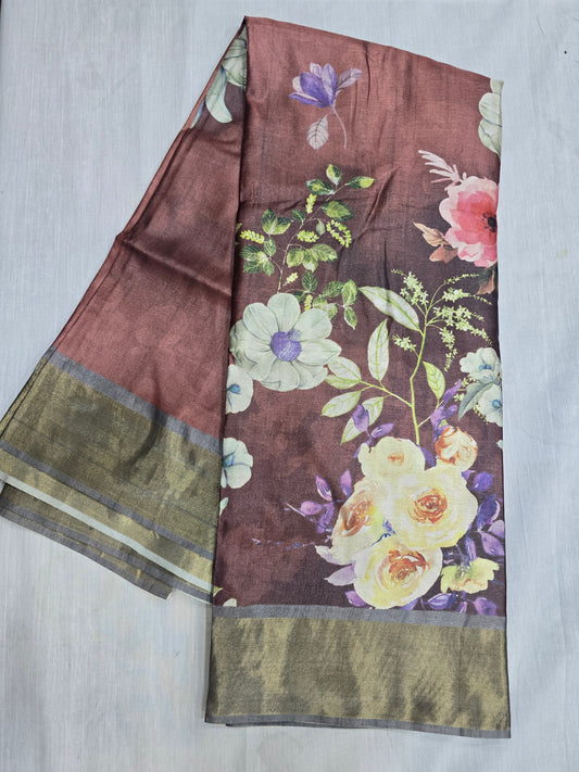 Tussar Digital Printed Sarees