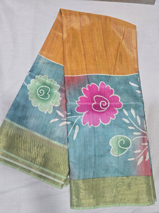 Tussar Digital Printed Sarees