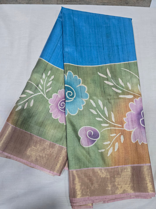 Tussar Digital Printed Sarees