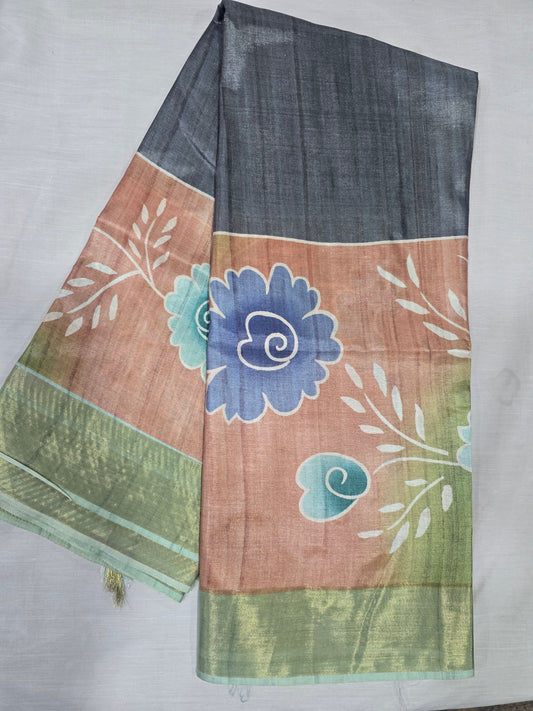 Tussar Digital Printed Sarees