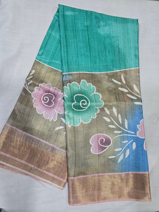 Tussar Digital Printed Sarees