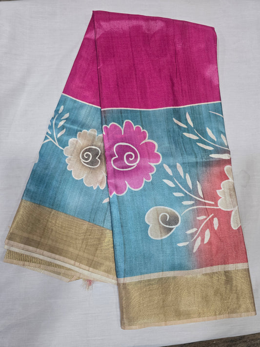 Tussar Digital Printed Sarees