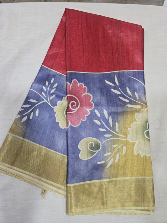 Tussar Digital Printed Sarees
