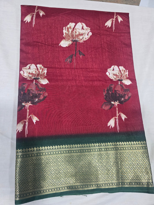 Pure Silk With Boarder