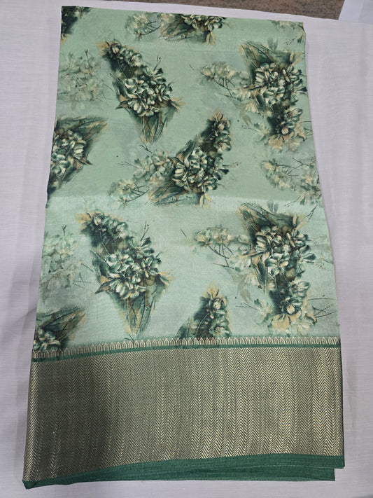 Pure Silk With Boarder