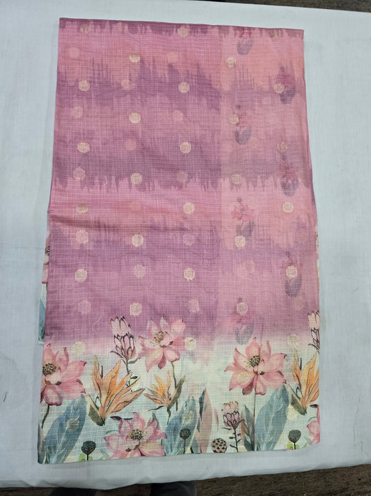 Pure Kota Handloom Digital Prints Sarees