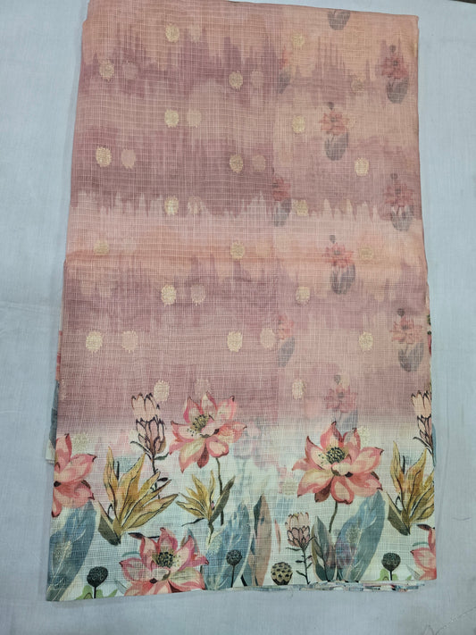 Pure Kota Handloom Digital Prints Sarees