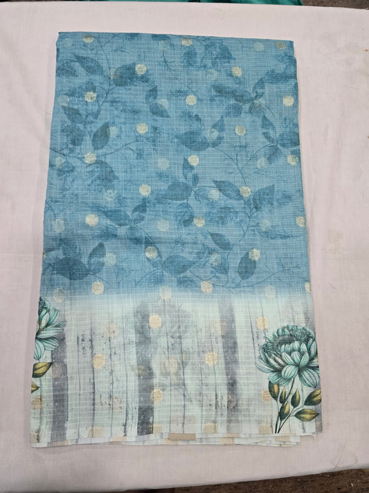 Pure Kota Handloom Digital Prints Sarees