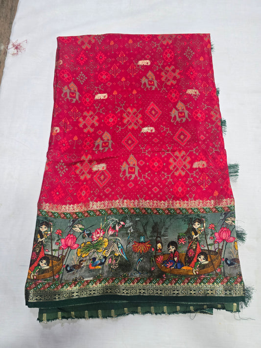 Pure Crape Digital Printed Sarees