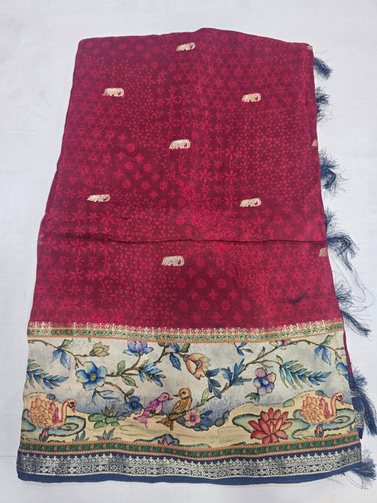 Pure Crape Digital Printed Sarees