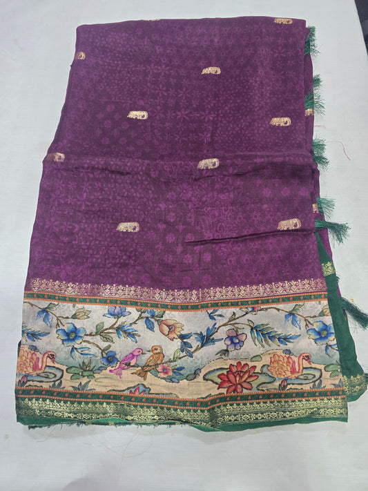 Pure Crape Digital Printed Sarees