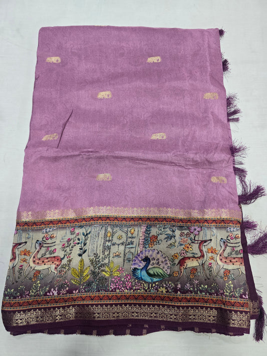 Pure Crape Digital Printed Sarees