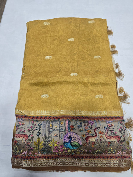 Pure Crape Digital Printed Sarees