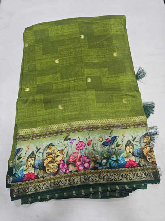 Pure Crape Digital Printed Sarees
