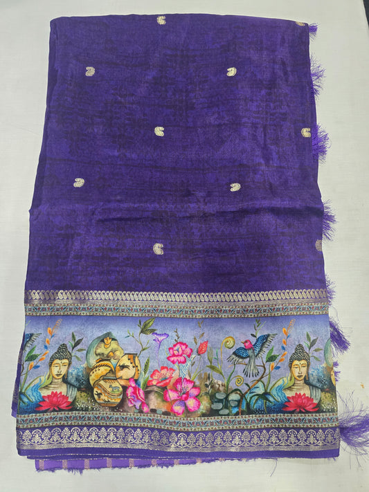 Pure Crape Digital Printed Sarees