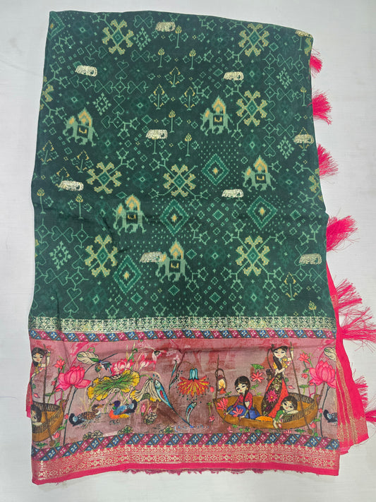 Pure Crape Digital Printed Sarees