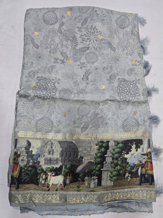 Pure Crape Digital Printed Sarees