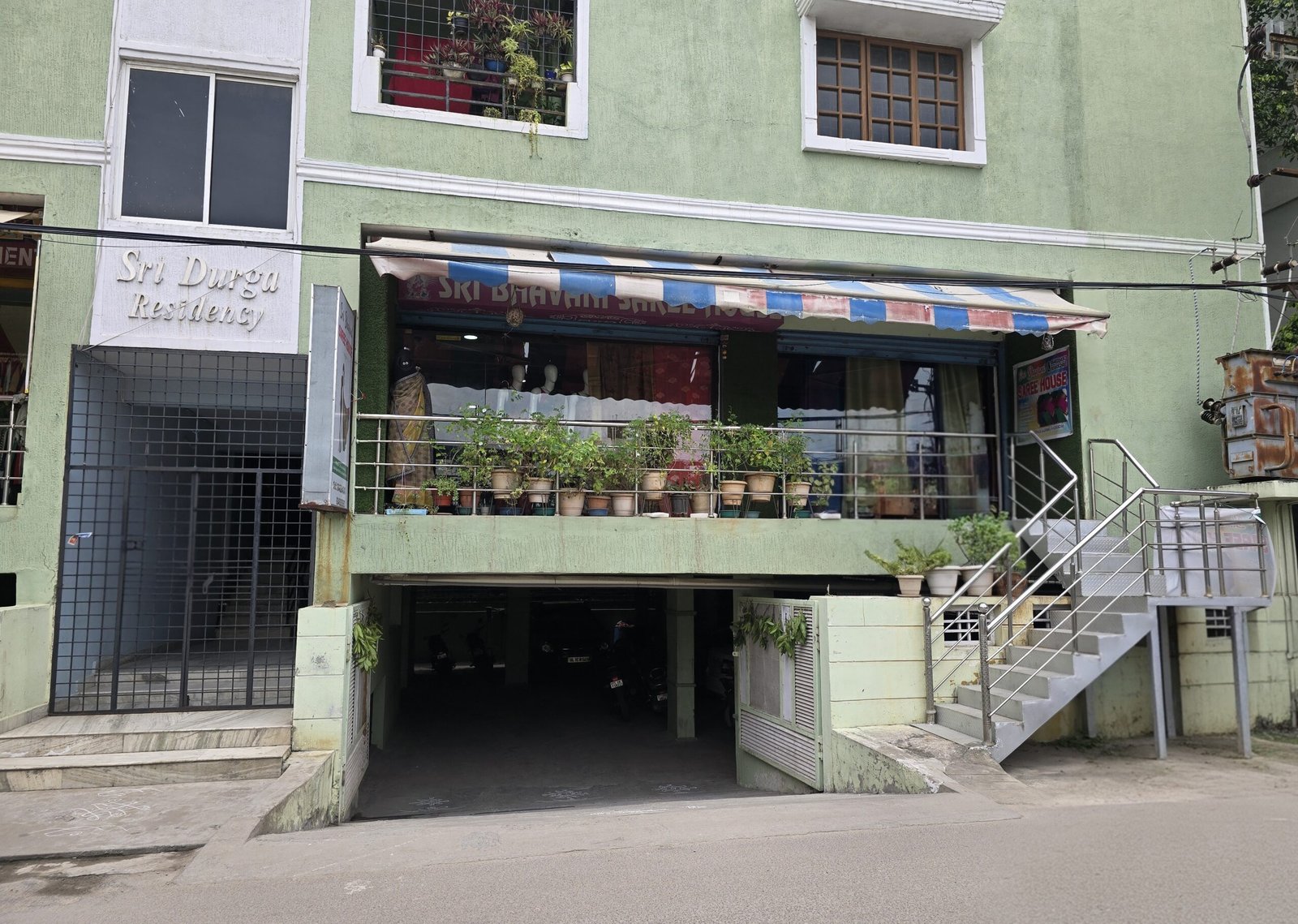 Sri Bhavani Saree House storefront in Nizampet, Hyderabad