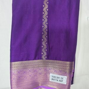 Purple Mysore Silk Saree