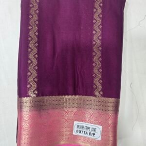 Wine Mysore Silk Saree