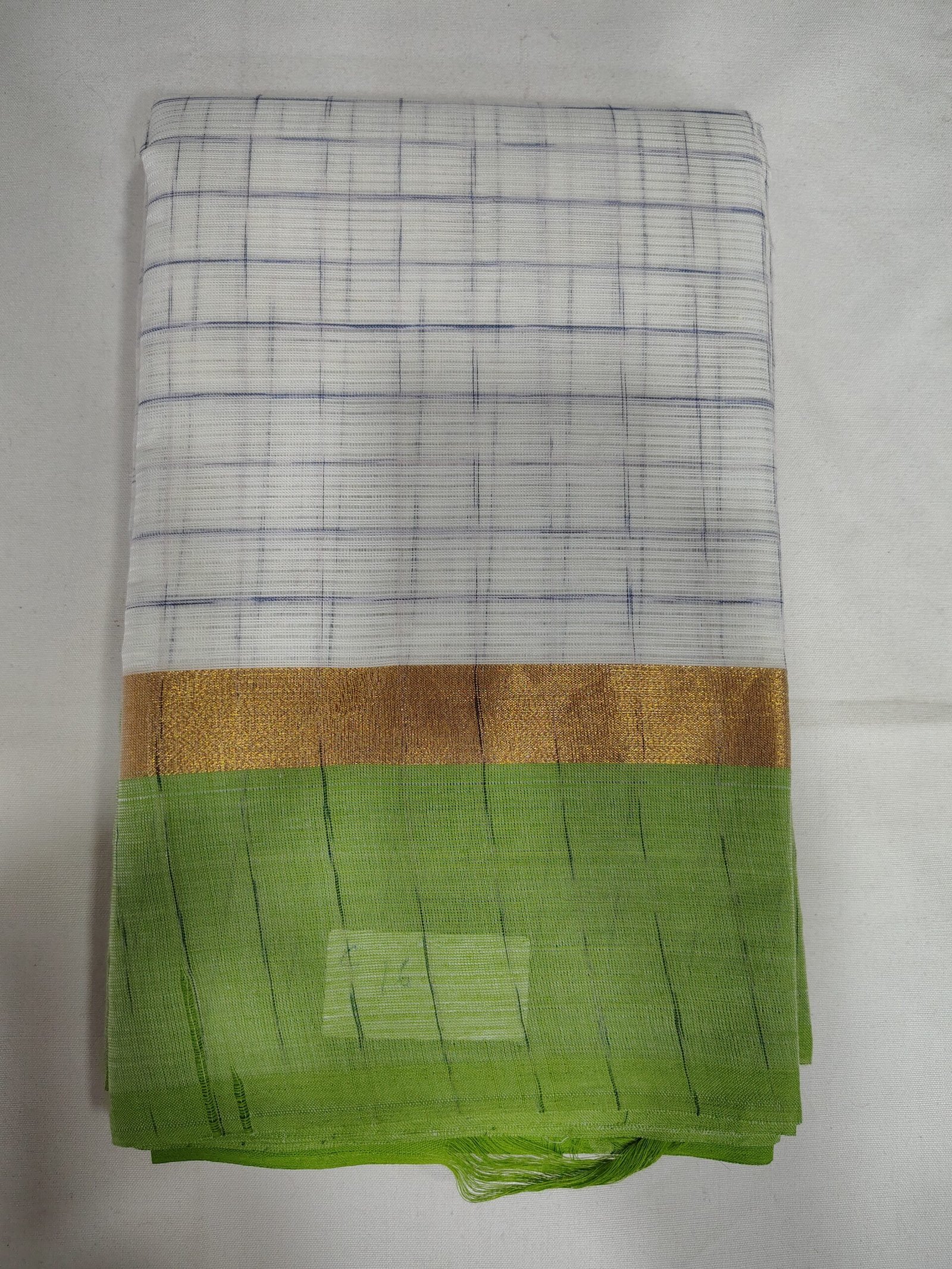 White Handloom Cotton Saree - Sri Bhavani Saree House