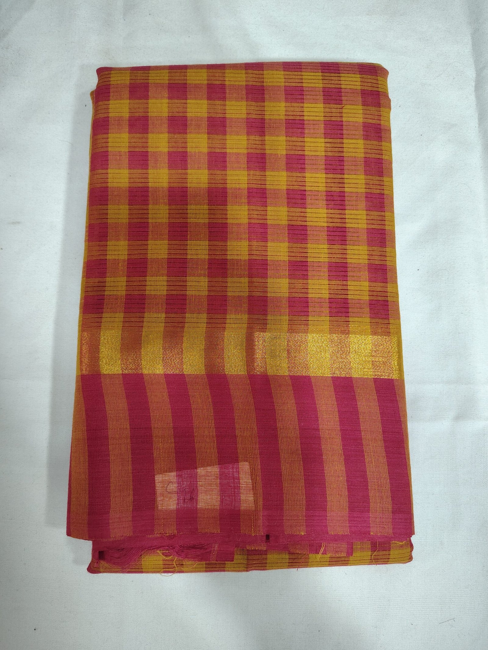 Rani Pink Handloom Cotton Saree - Sri Bhavani Saree House
