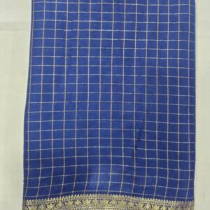 Royal blue Semi Mysore Silk Saree