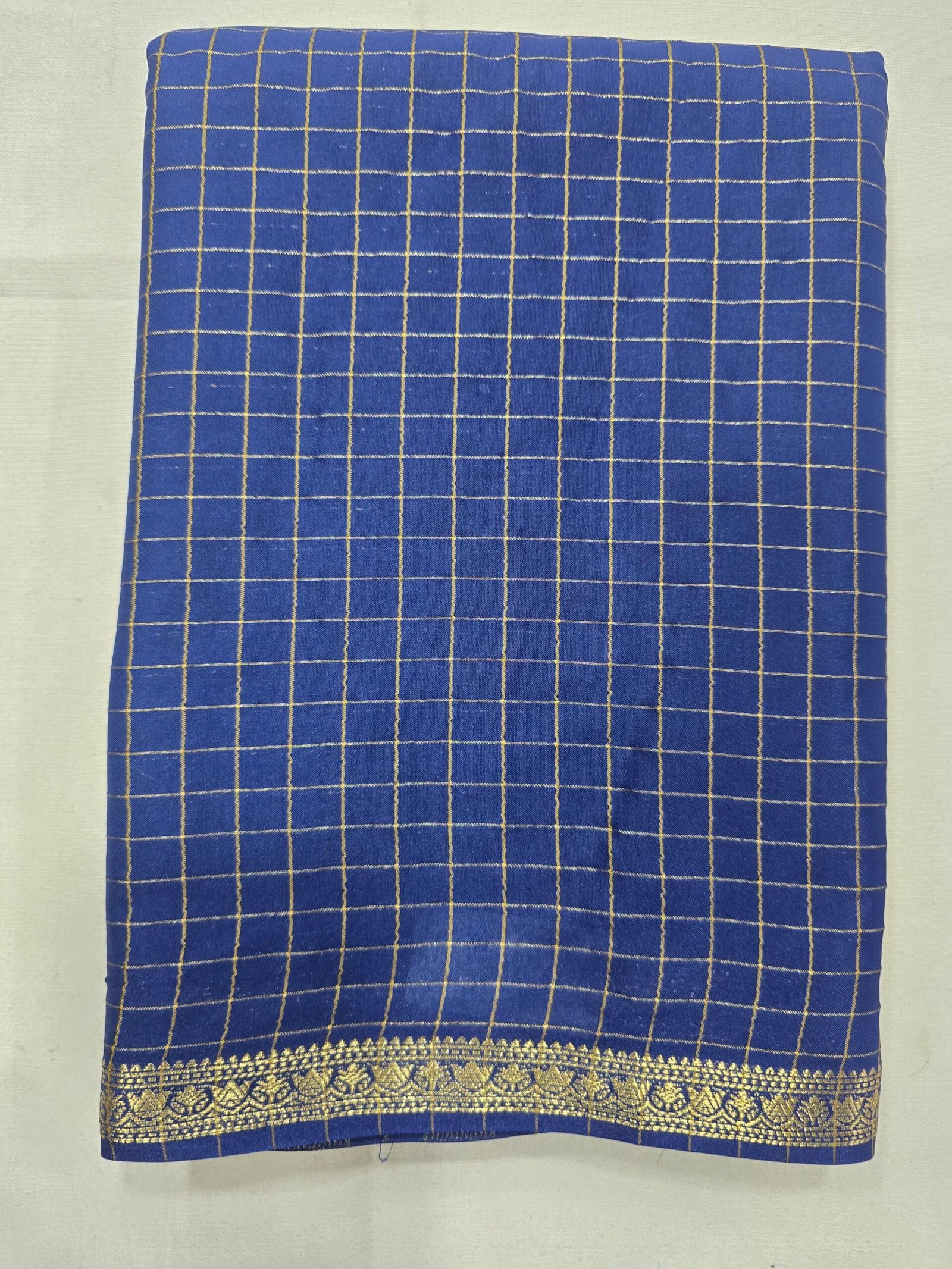 Royal blue Semi Mysore Silk Saree