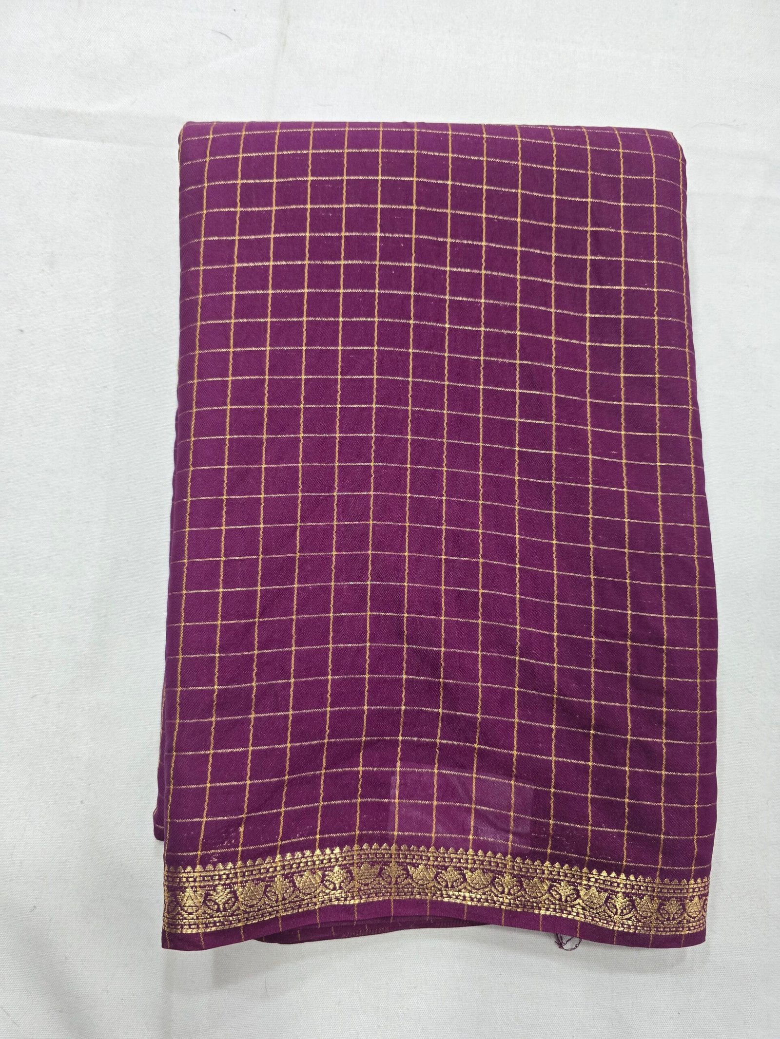 Wine Semi Mysore Silk Saree