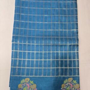 Blue Mushroom Silk Saree