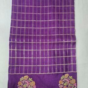 Violet Mushroom Silk Saree