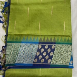 Green and Blue – Tussar Silk Saree