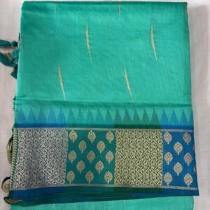 Turquoise and Blue – Tussar Silk Saree